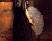 朱利叶斯 勒布朗 斯图尔特 : Portrait Of Mrs Francis Stanton Blake